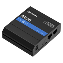 teltonika rut241 ethernet ports und stromanschluss detail