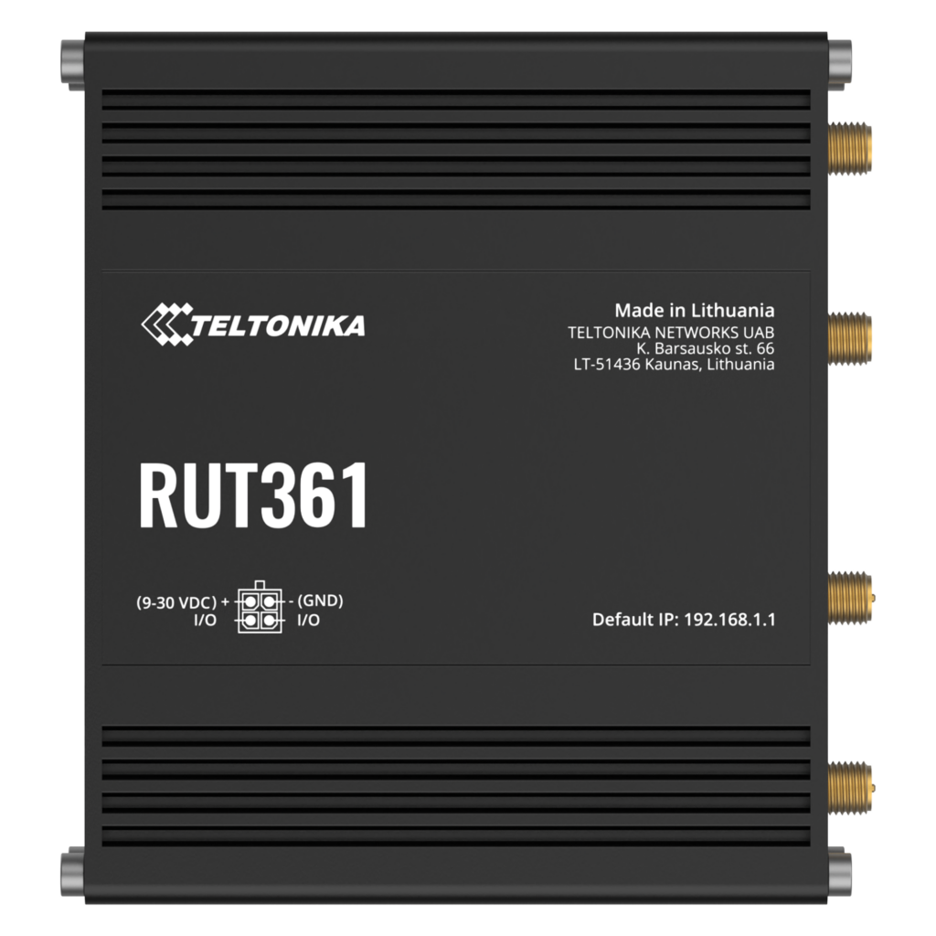 teltonika rut361 industrie router mit zwei wlan und zwei lte antennen