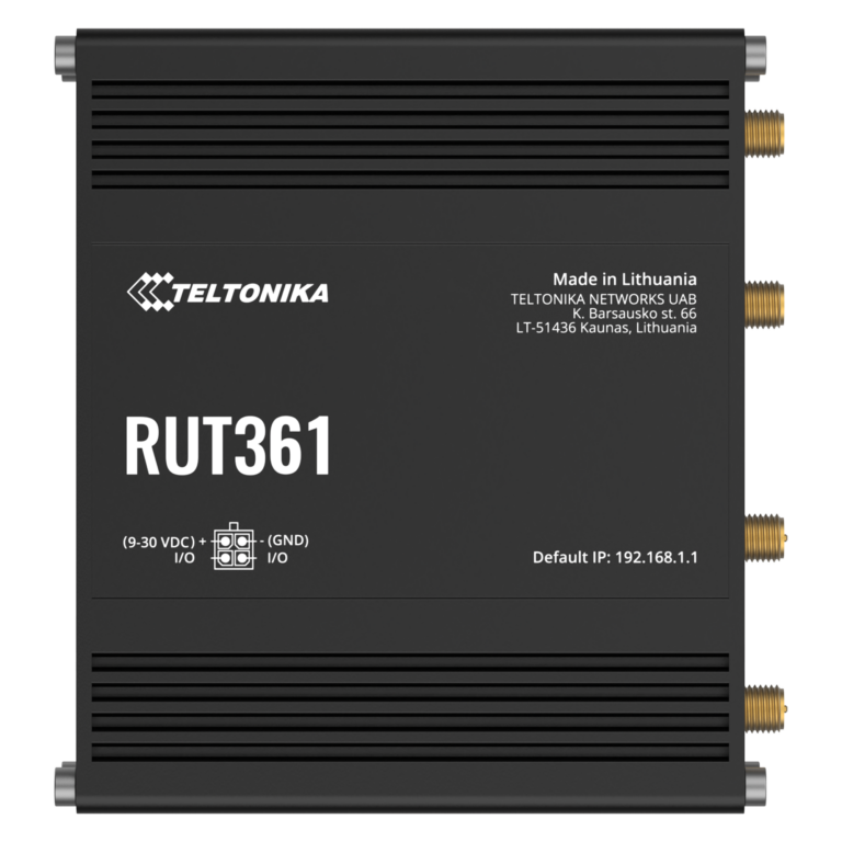 teltonika rut361 industrie router mit zwei wlan und zwei lte antennen