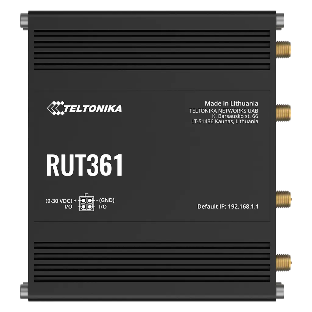 teltonika rut361 industrie router mit zwei wlan und zwei lte antennen