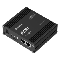 rut361 aluminiumgehäuse seite mit befestigungspunkten für hutschienen adapter