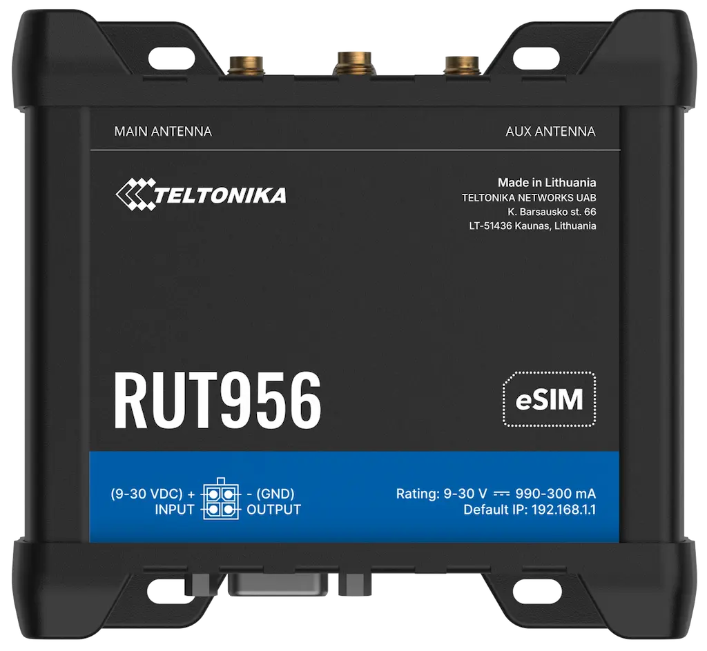 rut956 vorderseite mit detaillierter status led anzeige