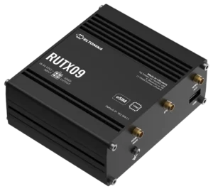 teltonika rutx09 rückseite mit antennenanschlüssen für lte und gnss