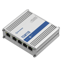 Gehäuse-Details des industriellen Gigabit Switches TSW110 aus Aluminium